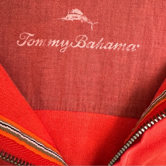 Tommy Bahama Red Quarter Zip Up Sweatshirt Size XXL - Picture 6 of 8